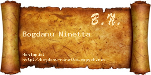 Bogdanu Ninetta névjegykártya